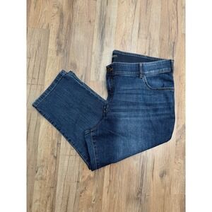 Lee Women Capri Jeans 22W Plus Size Regular Fit Stretch Denim